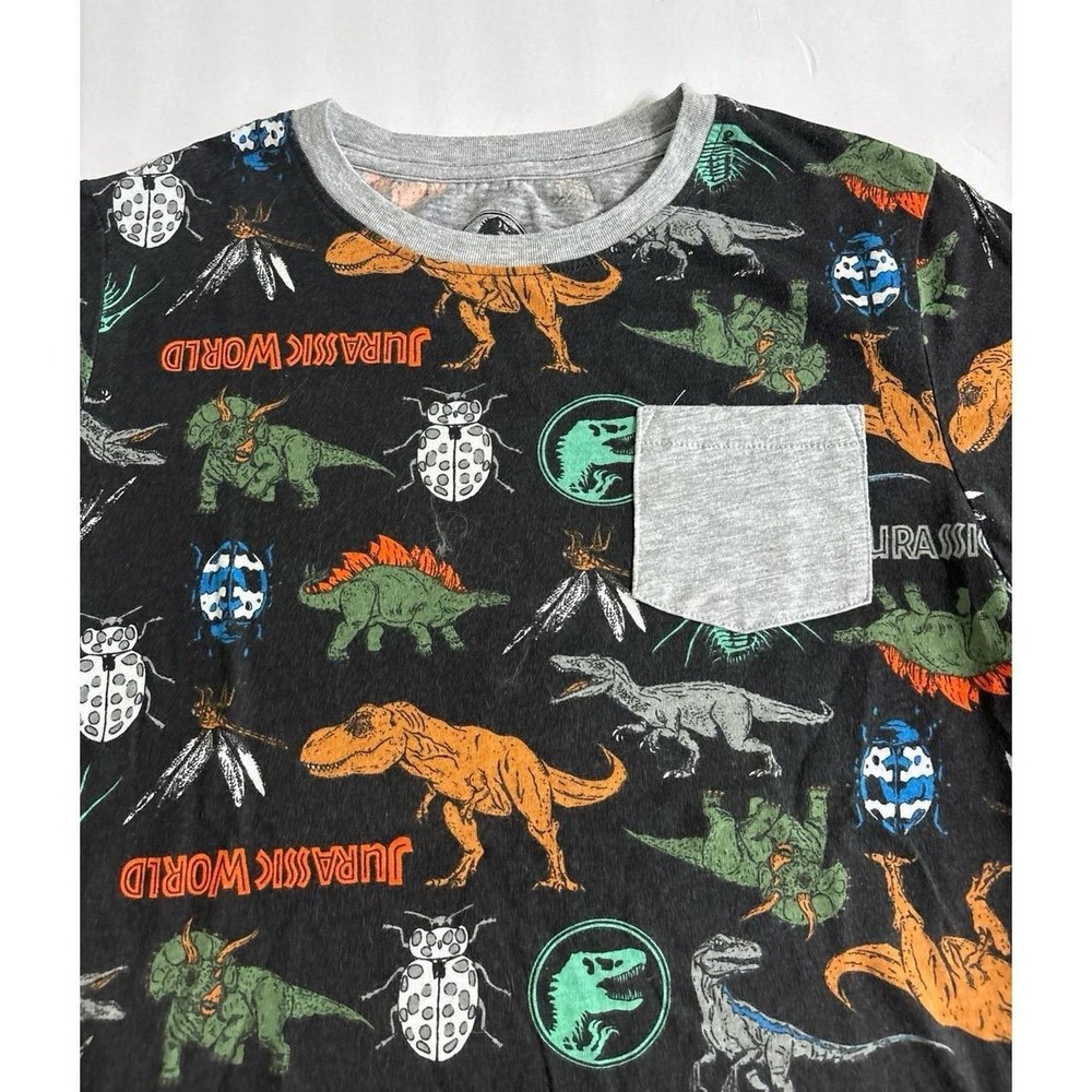Jurassic World Dinosaur T-Shirt (Youth Large) Dino Tshirt with Pocket